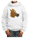 Silly Cartoon Horse Head Youth Hoodie Pullover Sweatshirt by TooLoud-Youth Hoodie-TooLoud-White-XS-Davson Sales