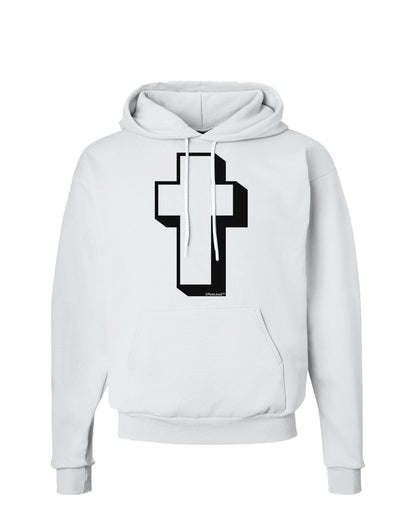 Simple Cross Design Black Hoodie Sweatshirt by TooLoud-Hoodie-TooLoud-White-Small-Davson Sales