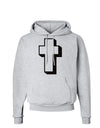 Simple Cross Design Glitter - Black Hoodie Sweatshirt by TooLoud-Hoodie-TooLoud-AshGray-Small-Davson Sales