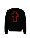 Simple Cross Design Glitter - Red Adult Dark Sweatshirt by TooLoud-Sweatshirts-TooLoud-Black-Small-Davson Sales