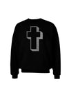 Simple Cross Design Glitter - Silver Adult Dark Sweatshirt by TooLoud-Sweatshirts-TooLoud-Black-Small-Davson Sales