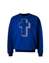 Simple Cross Design Glitter - Silver Adult Dark Sweatshirt by TooLoud-Sweatshirts-TooLoud-Deep-Royal-Blue-Small-Davson Sales