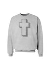 Simple Cross Design Glitter - Silver Sweatshirt by TooLoud-Sweatshirts-TooLoud-AshGray-Small-Davson Sales