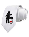 Single and Happy - Single Woman Printed White Necktie by TooLoud