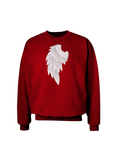 Single Left Angel Wing Design - Couples Adult Dark Sweatshirt-Sweatshirts-TooLoud-Deep-Red-Small-Davson Sales