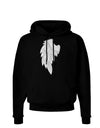 Single Left Angel Wing Design - Couples Dark Hoodie Sweatshirt