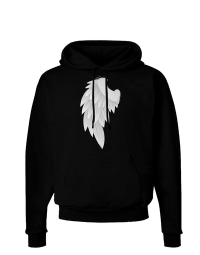 Single Left Angel Wing Design - Couples Dark Hoodie Sweatshirt-Hoodie-TooLoud-Black-Small-Davson Sales