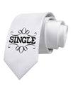 Single Printed White Necktie by