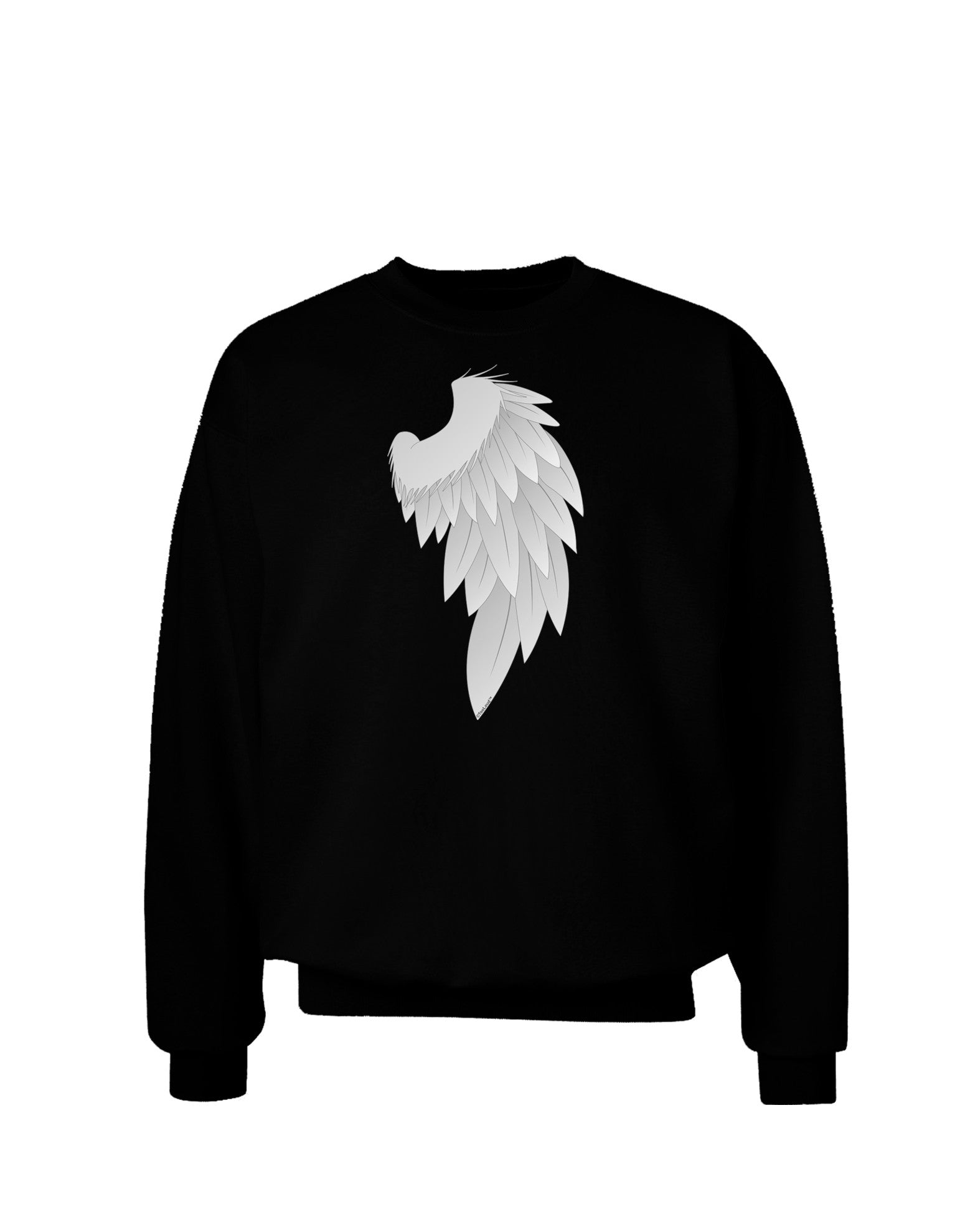 Single Right Angel Wing Design - Couples Adult Dark Sweatshirt-Sweatshirts-TooLoud-Black-Small-Davson Sales