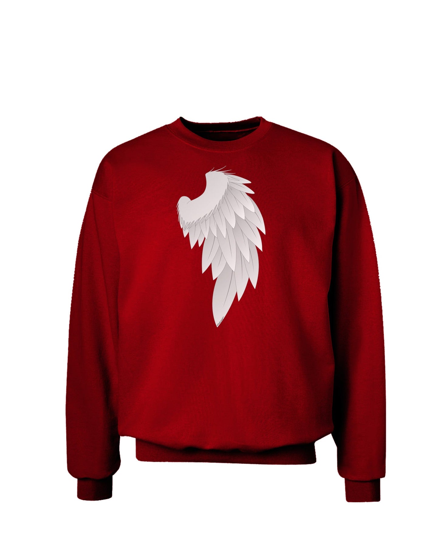 Single Right Angel Wing Design - Couples Adult Dark Sweatshirt-Sweatshirts-TooLoud-Deep-Red-Small-Davson Sales