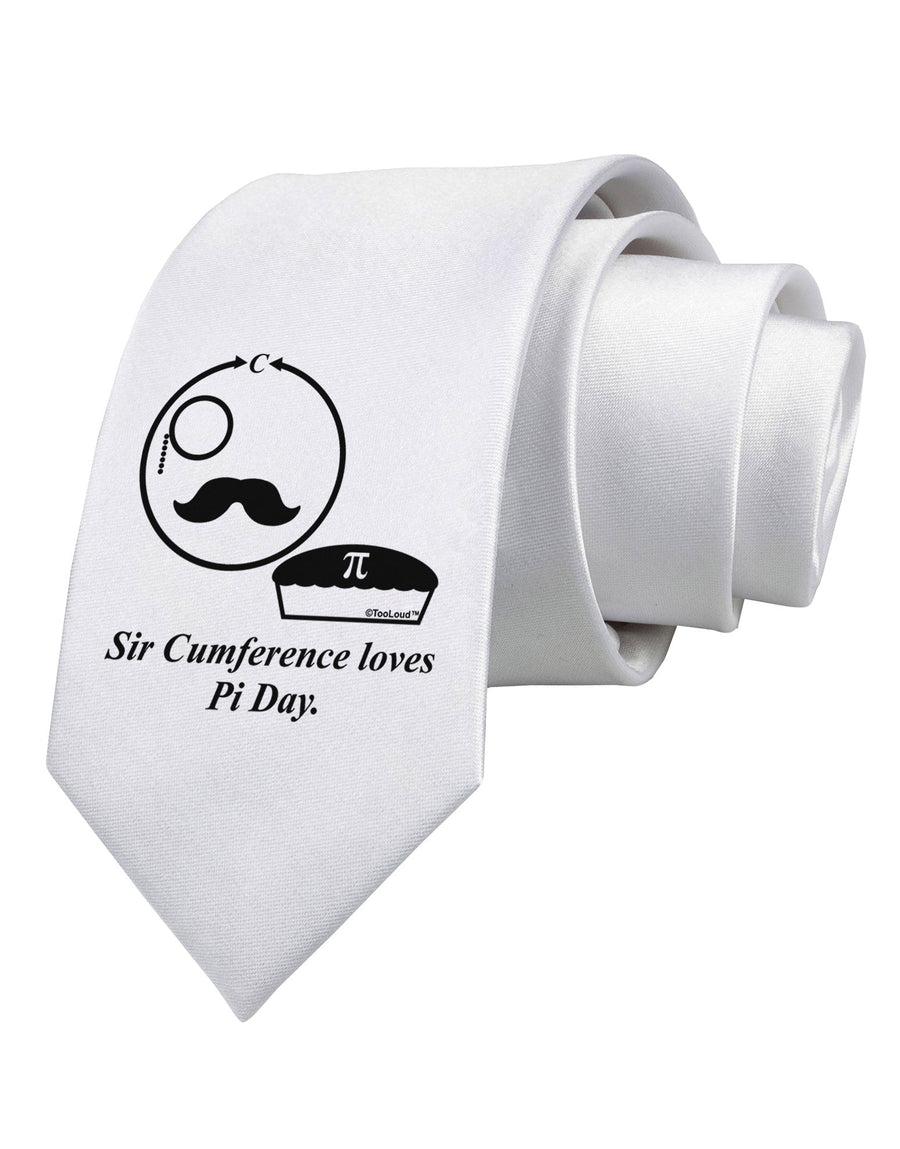 Sir Cumference Loves Pi Day Printed White Necktie