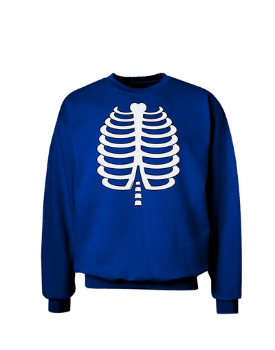 Skeleton Ribcage Halloween Adult Dark Sweatshirt-Sweatshirts-TooLoud-Deep-Royal-Blue-Small-Davson Sales