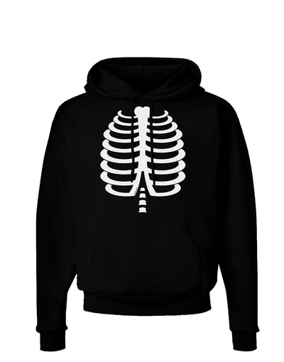 Skeleton Ribcage Halloween Dark Hoodie Sweatshirt-Hoodie-TooLoud-Black-Small-Davson Sales