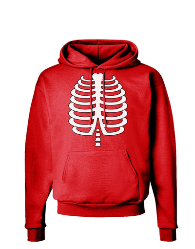 Skeleton Ribcage Halloween Dark Hoodie Sweatshirt-Hoodie-TooLoud-Red-Small-Davson Sales