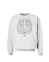 Skeleton Ribcage Halloween Sweatshirt-Sweatshirts-TooLoud-White-Small-Davson Sales