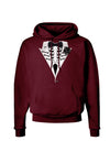 Skeleton Tuxedo Halloween Dark Hoodie Sweatshirt-Hoodie-TooLoud-Maroon-Small-Davson Sales