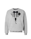 Skeleton Tuxedo Halloween Sweatshirt-Sweatshirt-TooLoud-AshGray-Small-Davson Sales