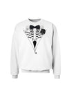 Skeleton Tuxedo Halloween Sweatshirt-Sweatshirt-TooLoud-White-Small-Davson Sales