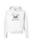 Skull and Crossbones Girl Hoodie Sweatshirt-Hoodie-TooLoud-White-Small-Davson Sales