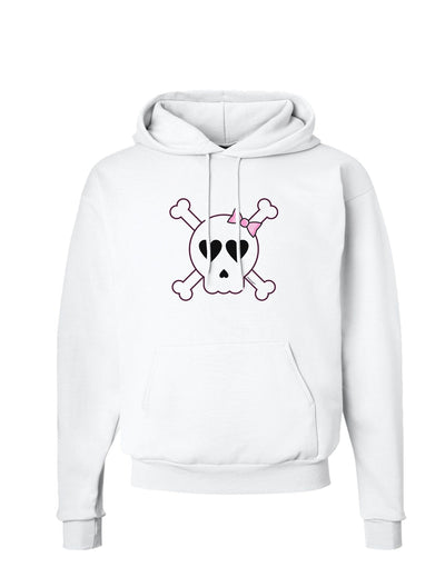 Skull and Crossbones Girl Hoodie Sweatshirt-Hoodie-TooLoud-White-Small-Davson Sales