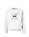 Skull and Crossbones Girl Sweatshirt-Sweatshirts-TooLoud-White-Small-Davson Sales