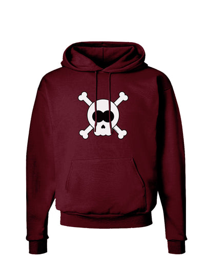 Skull and Crossbones Halloween Dark Hoodie Sweatshirt-Hoodie-TooLoud-Maroon-Small-Davson Sales