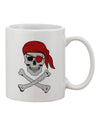 Skull and Crossbones Themed 11 oz Coffee Mug - TooLoud-11 OZ Coffee Mug-TooLoud-White-Davson Sales