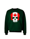 Skull Flag Canada Adult Dark Sweatshirt-Sweatshirts-TooLoud-Deep-Forest-Green-Small-Davson Sales