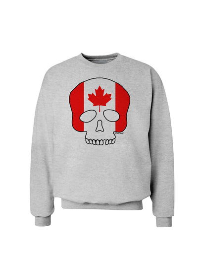 Skull Flag Canada Sweatshirt-Sweatshirts-TooLoud-AshGray-Small-Davson Sales