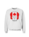 Skull Flag Canada Sweatshirt-Sweatshirts-TooLoud-White-Small-Davson Sales