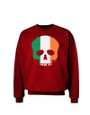 Skull Flag Ireland Adult Dark Sweatshirt-Sweatshirts-TooLoud-Deep-Red-Small-Davson Sales