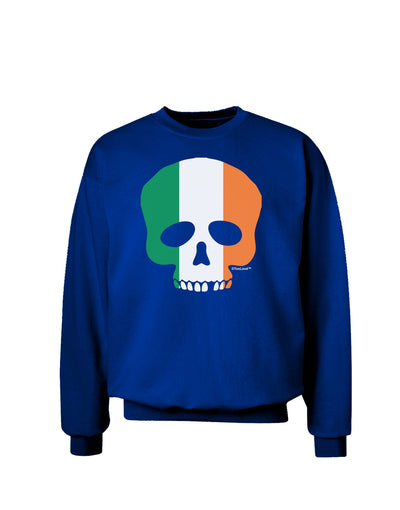 Skull Flag Ireland Adult Dark Sweatshirt-Sweatshirts-TooLoud-Deep-Royal-Blue-Small-Davson Sales