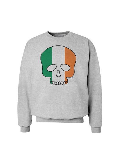 Skull Flag Ireland Sweatshirt-Sweatshirts-TooLoud-AshGray-Small-Davson Sales