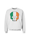 Skull Flag Ireland Sweatshirt-Sweatshirts-TooLoud-White-Small-Davson Sales