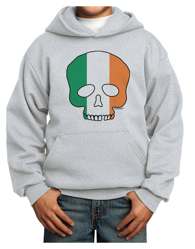 Skull Flag Ireland Youth Hoodie Pullover Sweatshirt-Youth Hoodie-TooLoud-Ash-XS-Davson Sales