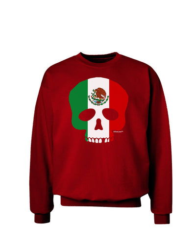 Skull Flag Mexico Adult Dark Sweatshirt-Sweatshirts-TooLoud-Deep-Red-Small-Davson Sales