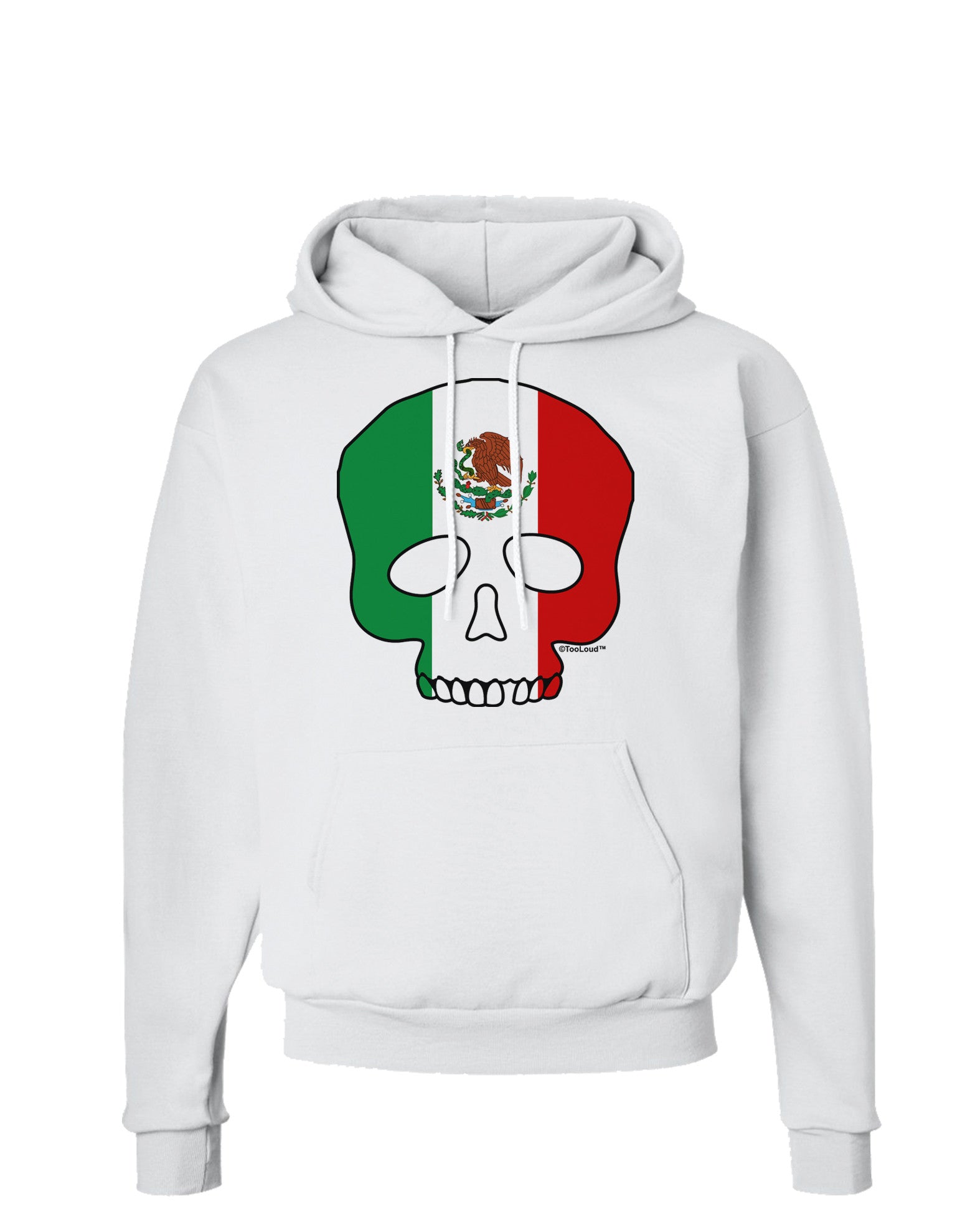 Skull Flag Mexico Hoodie Sweatshirt-Hoodie-TooLoud-White-Small-Davson Sales
