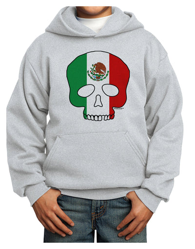 Skull Flag Mexico Youth Hoodie Pullover Sweatshirt-Youth Hoodie-TooLoud-Ash-XS-Davson Sales