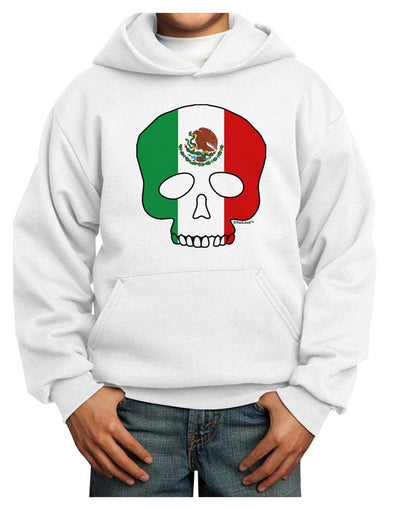 Skull Flag Mexico Youth Hoodie Pullover Sweatshirt-Youth Hoodie-TooLoud-White-XS-Davson Sales