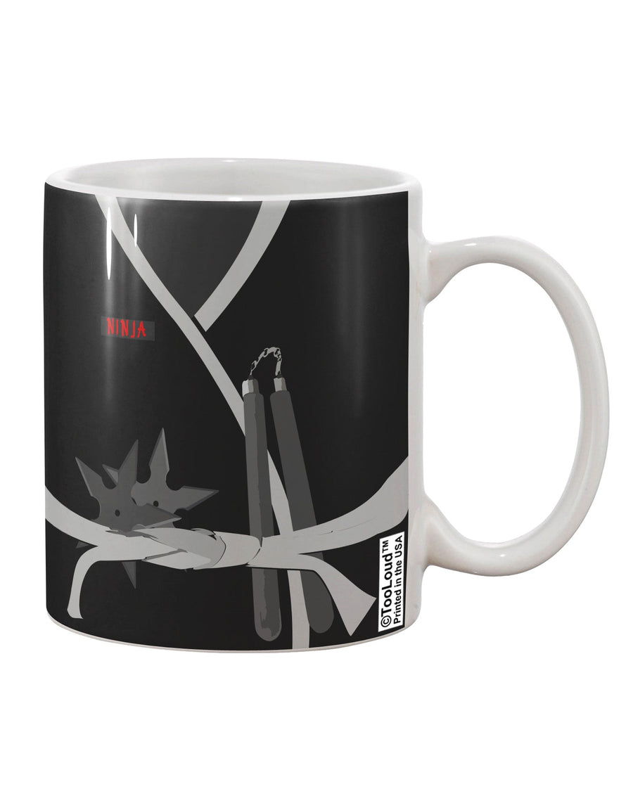 Sleek and Sophisticated Ninja Black AOP Printed 11 oz Coffee Mug - TooLoud-11 OZ Coffee Mug-TooLoud-White-Davson Sales