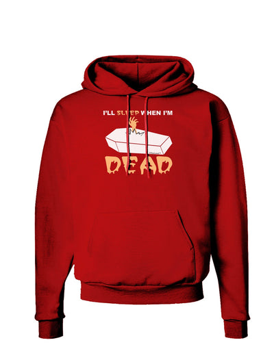 Sleep When Dead Coffin Dark Hoodie Sweatshirt-Hoodie-TooLoud-Red-Small-Davson Sales