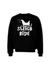 Sleigh Ride BnW Adult Dark Sweatshirt-Sweatshirts-TooLoud-Black-Small-Davson Sales