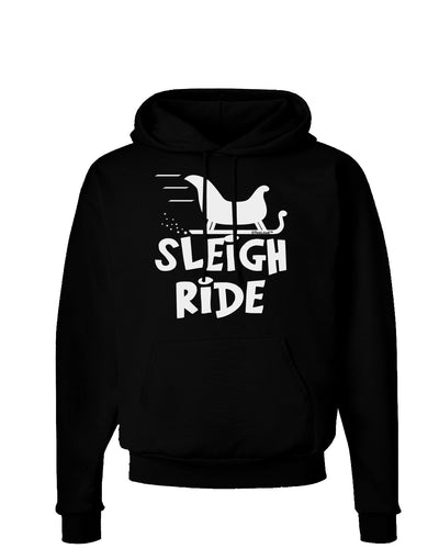 Sleigh Ride BnW Dark Hoodie Sweatshirt-Hoodie-TooLoud-Black-Small-Davson Sales