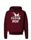 Sleigh Ride BnW Dark Hoodie Sweatshirt-Hoodie-TooLoud-Maroon-Small-Davson Sales