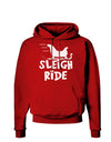 Sleigh Ride BnW Dark Hoodie Sweatshirt-Hoodie-TooLoud-Red-Small-Davson Sales