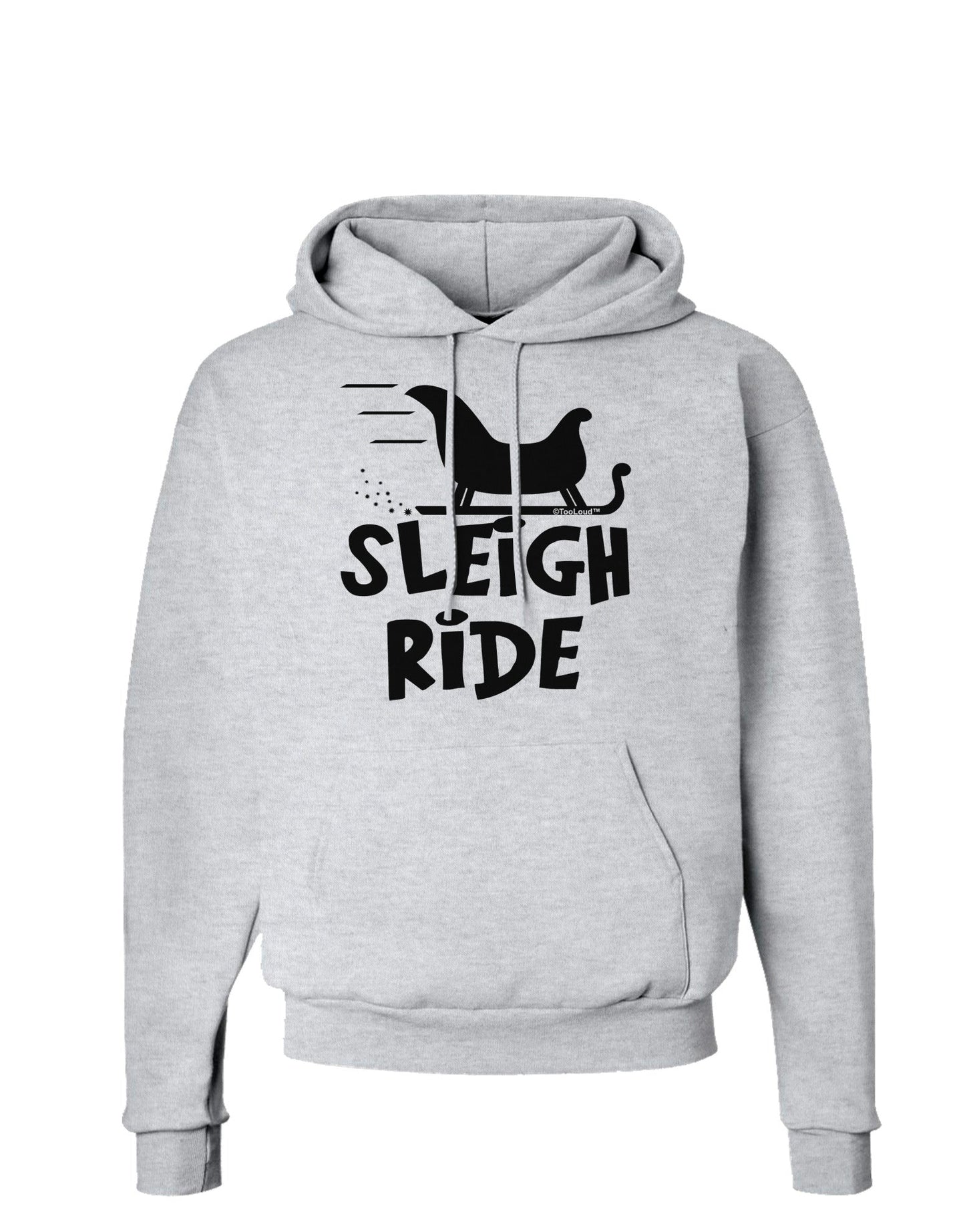 Sleigh Ride BnW Hoodie Sweatshirt-Hoodie-TooLoud-AshGray-Small-Davson Sales