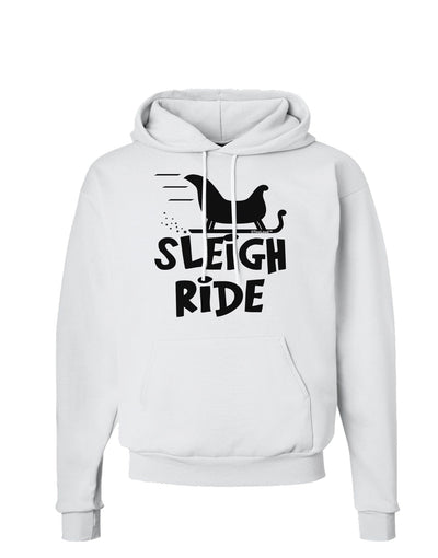 Sleigh Ride BnW Hoodie Sweatshirt-Hoodie-TooLoud-White-Small-Davson Sales