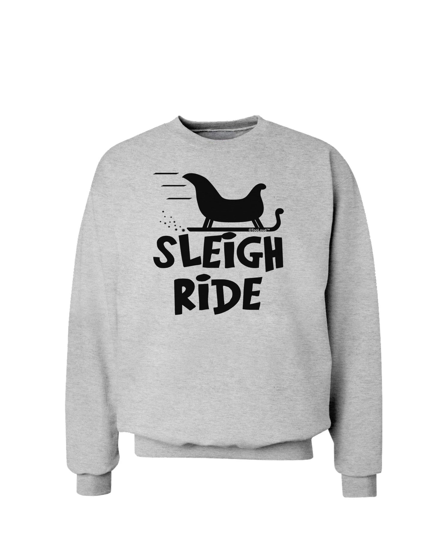 Sleigh Ride BnW Sweatshirt-Sweatshirts-TooLoud-AshGray-Small-Davson Sales