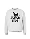 Sleigh Ride BnW Sweatshirt-Sweatshirts-TooLoud-White-Small-Davson Sales