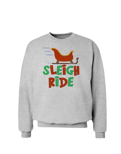 Sleigh Ride Color Sweatshirt-Sweatshirts-TooLoud-AshGray-Small-Davson Sales